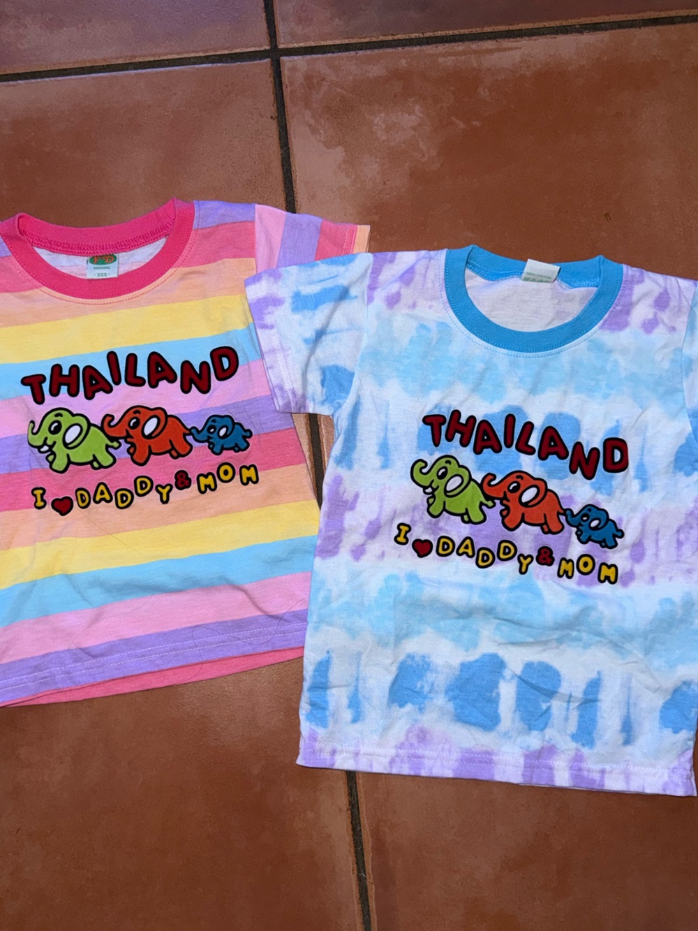 Kids Thailand Graphic Tie-Dye & Rainbow Stripe Tee - Multicolor